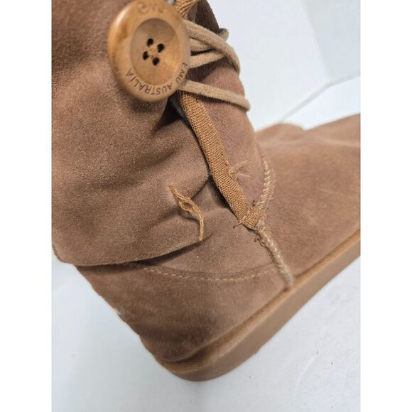 Emu Australian Kate Tan Suede Merino Wool Lined Boot - Picture 4 of 16